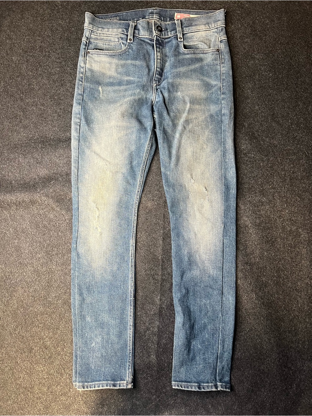 Y2K G-Star Raw Noxer High Straight Women’s 28 Jeans Blue Stretch Japanese Denim